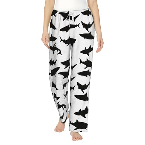 Pantalon de pyjama en polaire requin femme contre le froid nocturne