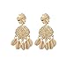 Produktbild Damen Hängend Ohrringe mit Quasten Muschel Ohrringe Boho Vintage Ohrringe Ohrstecker Gold Ohrringe