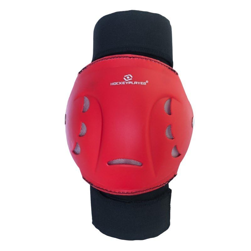 Genouillères articulées HockeyPlayer L'Estel S rouge enfant pour patins à roulettes
