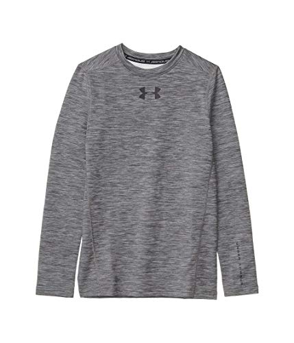 Under Armour Boy's Armour ColdGear® Long Sleeve (Big Kids) Jet Gray Light Heather/Black SM (8 Big Kid)