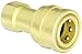 Eaton Hansen B3H21192 Brass ISO-B Interchange Hydraulic Fitting, Socket with Valve, 3/8"-18 NPTF Female, 3/8" Body, EPDM Seal