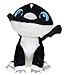 WHL Cómo Entrenar a tu Dragón - Peluche Bebé Dragón Negro con Ojos Azules 20cm (8"), HTTYD