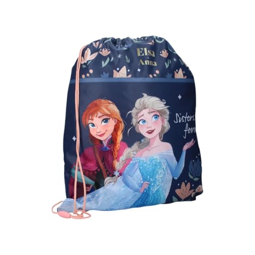 mybagstory - Sac de piscine pour fille La Reine Des neiges - Bleu - Enfant - Ecole - Garderie - Sac fille - Taille 44 cm - Bretelles réglables - Ficelle -...