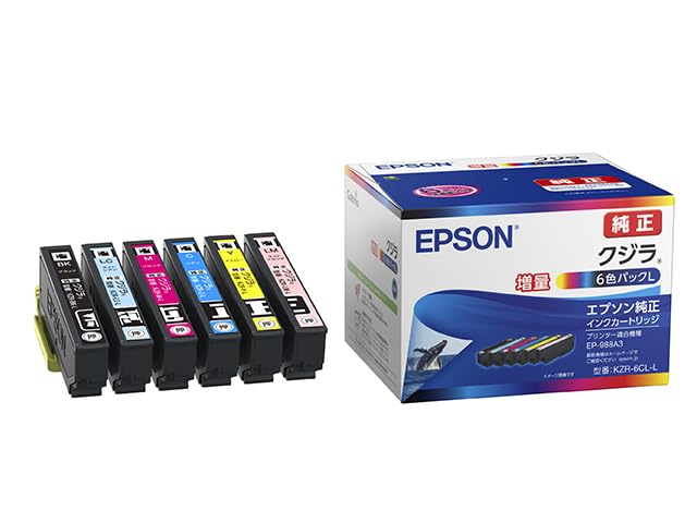 EPSON インクカートリッジ 6色パックL 9点 Amazon.co.jp: エプソン 純正 インクカートリッジ クジラ KZR-6CL-L 6