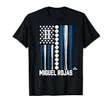 Baseball American Flag Miguel Rojas Los Angeles Baseball T-Shirt