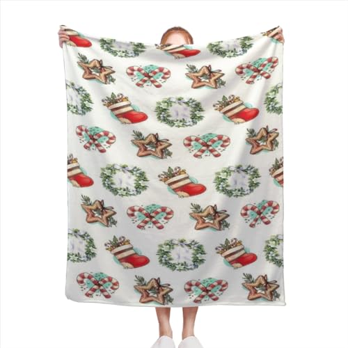 NX}X Christmas ѕz [΍ y  uPbg I[V[Y 􂦂 g ӂ Ȃ߂炩 }CNt@Co[ RpNg y 唻 i80x60 Inch(204x152 cm)j