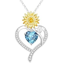 Sunflower Necklace-03-Mar-Aquamarine