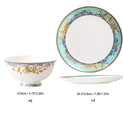 Plats et assiettes en porcelaine fine au style luxueux blanc et or pour dresser une table chic - 7