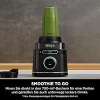Ninja 2-in-1 Detect Power Mixer Pro & Single Serve, 1200W Mixer mit Krug, & 2x Single Serve Tassen, Smoothies mixen, Gemüse hacken & Frozen Drinks mixen, Schwarz, TB301EU – Ansicht 6
