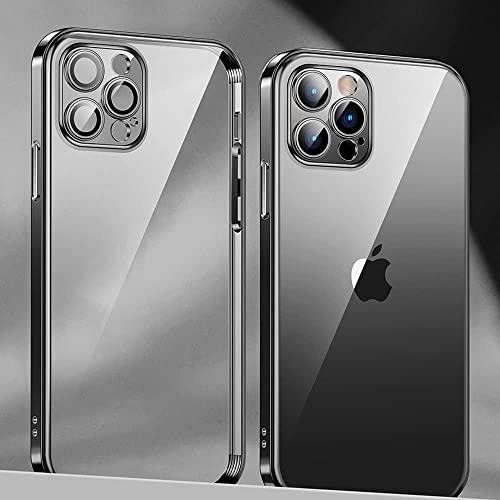 Image of mobistyle Designed for 13 Pro | Luxury Electroplating Case | Camera Protection Back Cover Case for iPhone 13 Pro (Electroplating Black)