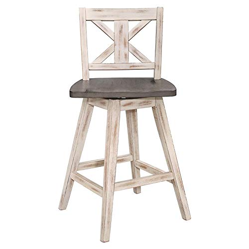 Homelegance Amsonia Counter Height Swivel Barstool (Set Of 2), White #TOP5