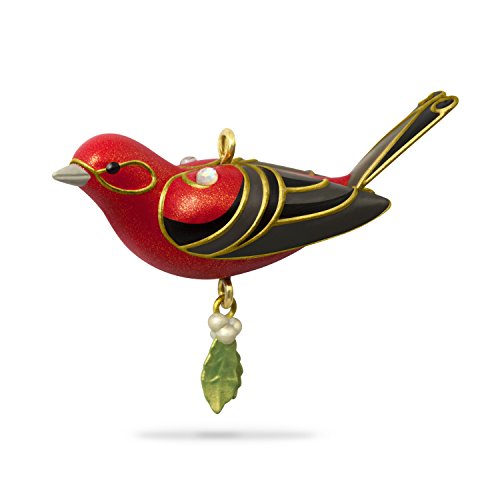 Hallmark Keepsake Mini Christmas Ornament 2018 Year Dated, Red Tanager Bird Miniature, 1.13