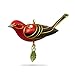 Hallmark Keepsake Mini Christmas Ornament 2018 Year Dated, Red Tanager Bird Miniature, 1.13"