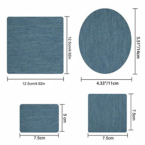 Qudai 20 unidades de remendos para passar a ferro remendos de Jean remendos de tecido de jeans remen