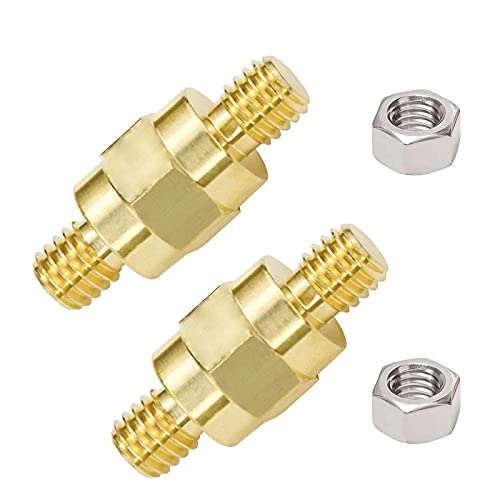 Niteguy Side Post Battery Terminal Bolt Compatible with GM and Other Accessories to Battery,Standard Side Post Battery Terminal 3/8 16 Stud Extender Extension (2 Pack)