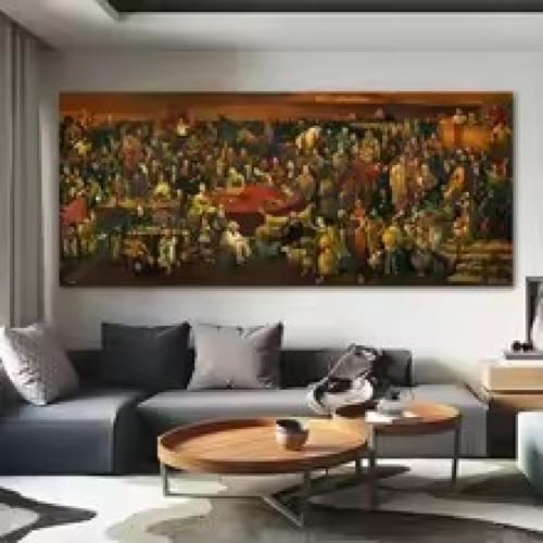 Toile 40x80cm Avec Cadre Divine Comédie, l'esprit classique chez vous