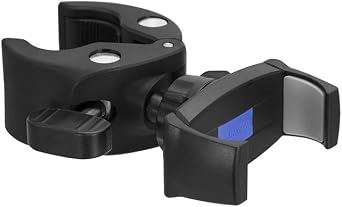 ARKON Mounts Mobile Grip 5 Phone Holder with Clamp Mount | Secure Spring-Loaded Holder | Clamp Phone Mount for Strollers, Treadmills, Bike | Compatible with iPhone, Samsung, More
