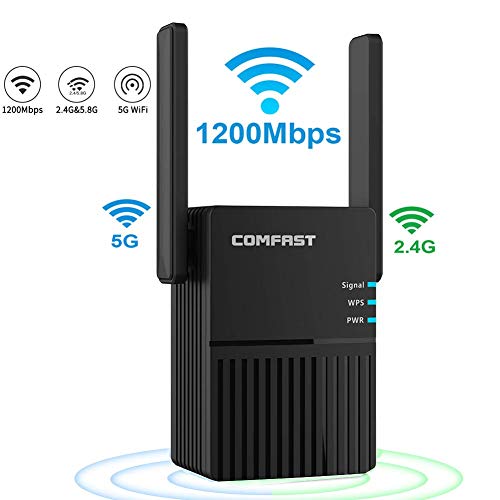 WiFi Extender 1200Mbps WiFi Booster Dual Band WiFi Repeater 5G and 2.4G WiFi Range Extender Amplifier for Routers for The House
