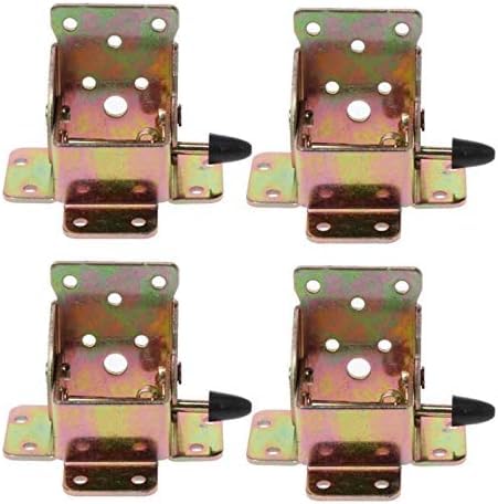 WTQZFRNSB Folding Hinge,Self-Locking Folding Hinge, Hinges, 4 Pcs Iron Locking Folding Table Chair Leg Brackets Hinge Self Lock Foldable Hinges Cabinet Furniture Hardware/13559