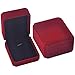 Produktbild iSuperb 2pcs Schmuckdose für Hochzeit Samt Geschenkbox für Ringe Halskette Ohrhänger Verlobungs Ring Jewelry Gift Box (Anhänger-Box)