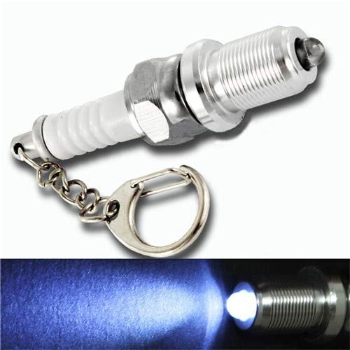 Buy 1PC New Creative Spark Plug Keyring Portable LED Light Keychains