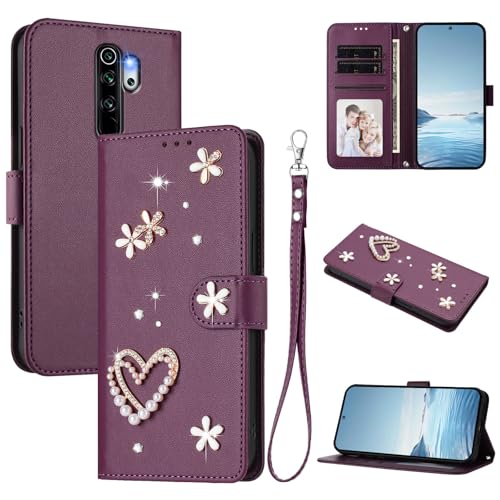 �X�}�z�P�[�X �Ή��@�� for Redmi Note 8 Pro �������[�h�y�J�[�h�z���_�[�t�����z �t���b�v�J�o�[ �}�O�l�b�g�o�b�N�� �L�b�N�X�^���h�z Violet