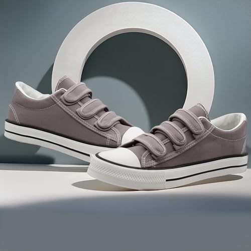 Image of Men Canvas Running Walking Casual Hook and Loop Tape Sneakers Shoes