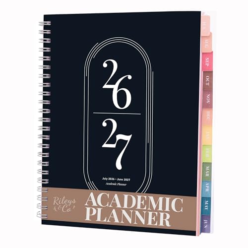 Rileys 2026-2027 Academic Planner 20x15cm (Black)