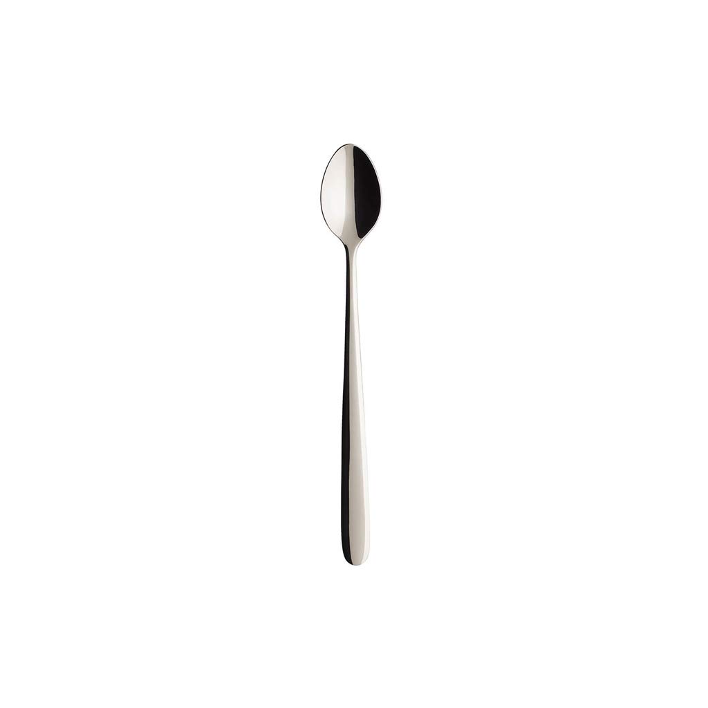 Villeroy & Boch - Daily Line Latte-Macchiato-Löffel Set 6-teilig Silber, Spülmaschinenfest, Latte Macchiato Löffel, Eislöffel, Lange Löffel Platin, Edelstahl
