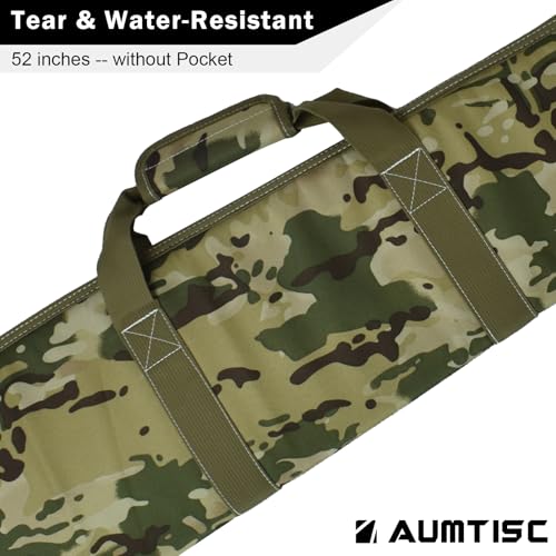 AUMTISC Maleta Rifle Escopeta, Estuche Transporte Armas Largas, Caza Tiro, Espuma Acolchada (Camo, 52inch-132cm) - imagen 5