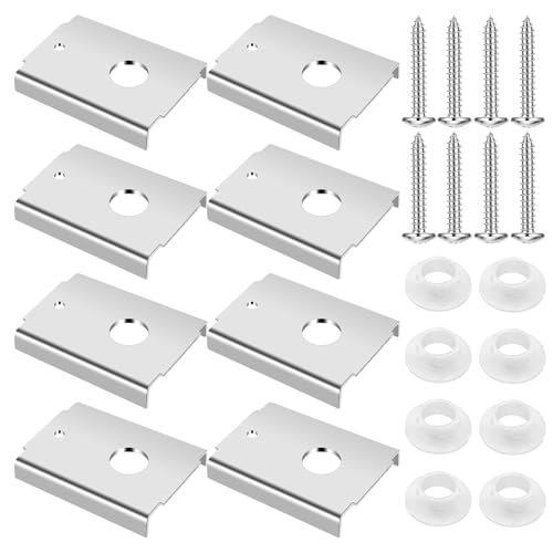 EEEKit 8 PCS N7192 Bi-Fold Door Repair Brackets, Bi-Fold Door Hardware Kit for 1-3/8in Wood Doors, Top or Bottom Mount miniatura 1