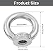 PHITUODA 6 Pcs M10 304 Stainless Steel Lifting Eye Nut, 3/8