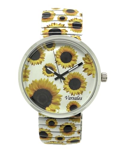 Montre pour femme à quartz Varsales à motif floral pour vos tenues décontractées