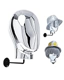 CHADWICK Hat Display Stand Wall Mount Chrome Wig Head Stand Stylish Mannequin Head Stand Durable Wig Holder for Hats, Wigs, Glasses, Luxury Look at Home, Salon, Head Swivels, 20'' Circumference