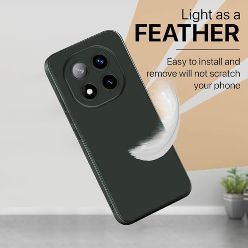 Image of Back Cover for Mi Redmi Note 14 Pro Plus 5G | Full Camera Protection | Premium Liquid Silicon Case | Flexible Bumper Case for Mi Redmi Note 14 Pro Plus 5G (Military Green)
