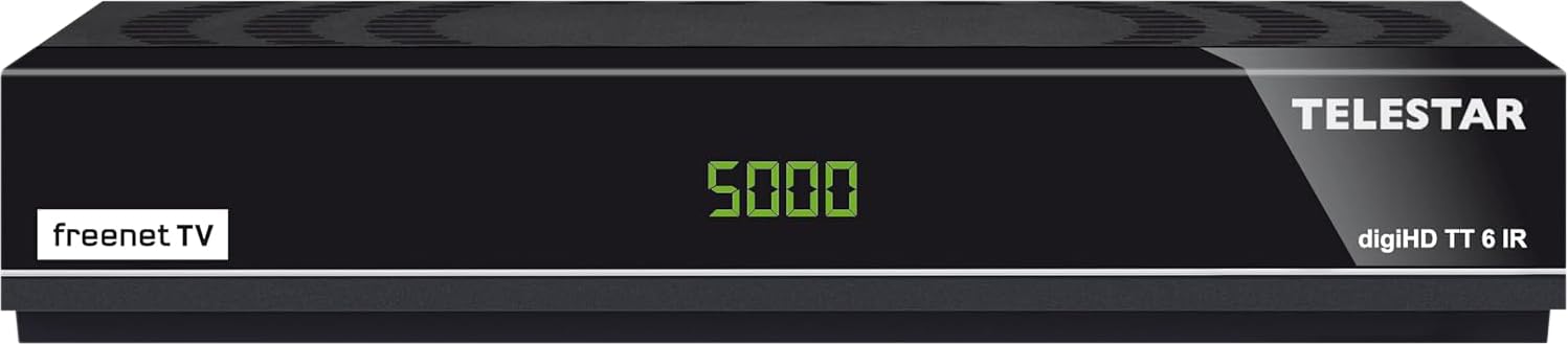 Telestar digiHD TT6 IR - DVB-T2 HD Receiver inkl 3 Monate freenet TV / DVB-C Kabelreceiver (freenet TV Receiver, 3 Monate inkl., H.265/HEVC, DVB-T)
