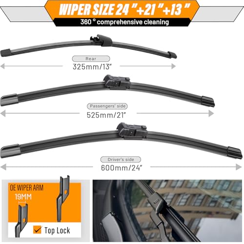 Image of AUTOBOO Windshield Wiper Blade Replacement for VW Tiguan 2007-2017