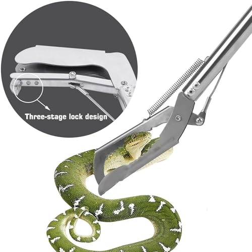 Artecare Ferramenta para agarrar cobra de 127 cm Pinça de cobra dobrável Ferramenta de manuseio de v