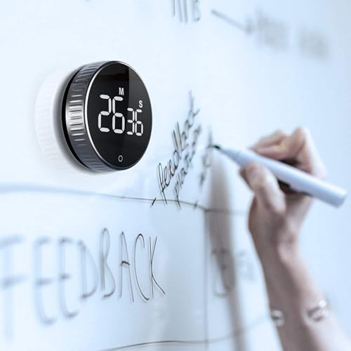 Image of BKK Digital Kitchen Timer I LED Display Countdown & Count Up Timer, Rotary Dial Control, Cooking Timer for Kitchen, Study, Workout, Yoga, Homework & Office Use