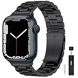 RARF Kompatibel mit Apple Watch Armband 41mm 40mm 38mm, Prämie Edelstahl Metall Armbänder für iWatch Series 8/7/6/SE/5/4/3/2/1 (38mm 40mm 41mm) Rostfreier Ersatzarmband für Damen&Herren