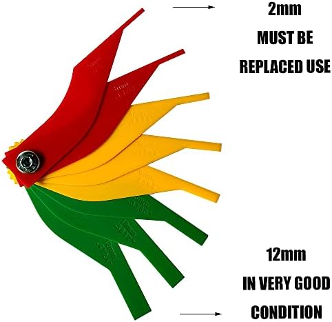 3 Pcs 8-in-1 Brake Pad Thickness Gauge Gap Measuring Tool Automotive Feeler Lining for Car Brake Discs