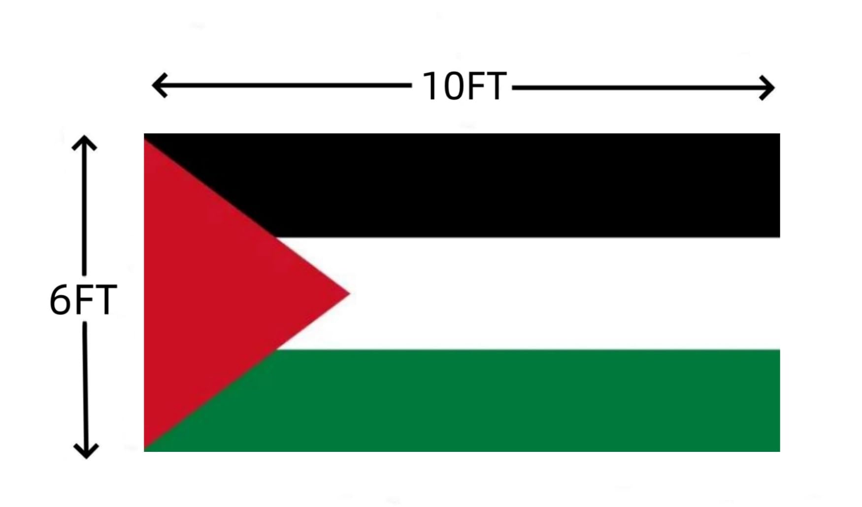 Bandiera Della Palestina Con Pugno Alzato 90x150 Cm, In Poliestere Per Esterni