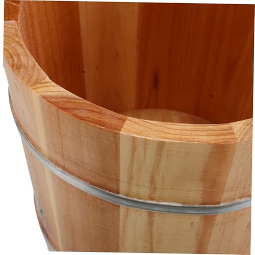Cubo de madera portátil para baño de pies POPETPOP miniatura 3