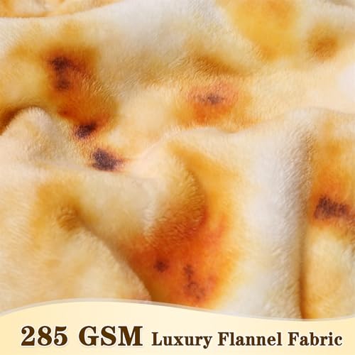 Image of mermaker Burritos Blanket for Adult and Kids, Novelty Tortilla Throw Blanket Adult 60 inches, Realistic Soft Flannel Taco Blanket (Yellow Blanket-10)
