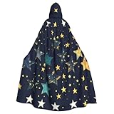 Design à capuche spectaculaire : notre cape imprimée étoiles orientales dispose d'une capuche super spectaculaire avec une cravate, sans fermeture éclair pour une expérience confortable et longue.