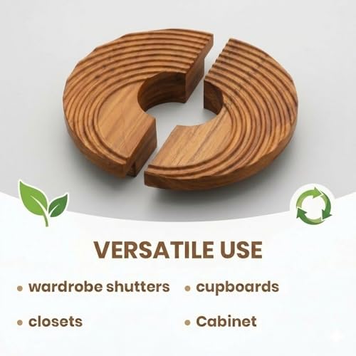 Image of Crescent Groove Half Moon Teak Wood Handle /Main Door Handle /Pull Push Handle for Door /Wardrobe Handle /Complete Set of 1 Handles (Left & Right) 6 * 3 Inch - Model 5009-| 3 Years Warranty |