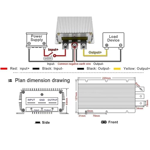 Convertisseur Boost 12V à 48V/58V DC Chargeur Automobile - 4