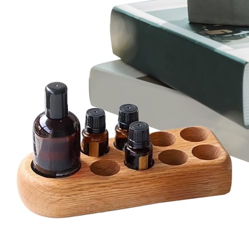 Organizador de esmaltes multi-ranura con base de madera compacta 3