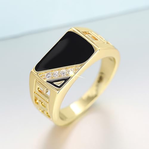 Fashion Lady Gold Color Ring with Shiny Cubic Zirconia Trendy Wedding Band Jewelry4