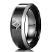 King Will 8mm Black Men's Tungsten Carbide Ring Polished Masonic Compass Square Free Mason 9